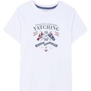 Gocco Yatching T-shirt voor kinderen, Optisch wit, 4 jaar