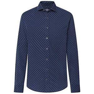 Hackett London Club Flowercord overhemd voor heren, meerkleurig (Blue/Navy 5au), XXL