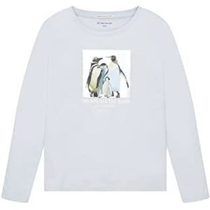 TOM TAILOR Meisjes Kindershirt met lange mouwen en print 1033936, 14815 - Arctic Blue, 92-98