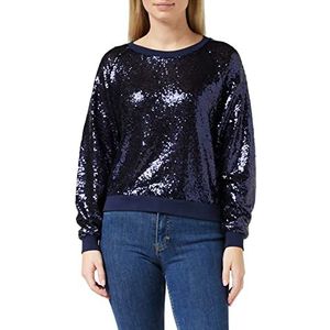 Louche Ulla-pailletten sweatshirt voor dames, marineblauw, 36
