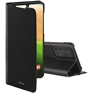Hama Hoes voor mobiele telefoon voor Samsung Galaxy A33 5G ""Slim Pro"" (beschermhoes met portemonnee 2X kaartenvak, opklapbare Samsung A33 hoes met magneetsluiting en standfunctie) zwart