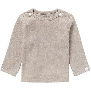 Noppies T-shirt voor baby U Tee Ls Rib Natal, uniseks, taupe gemêleerd, P757, 62 cm