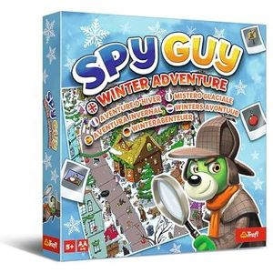 Trefl - Spy Guy Winter Adventure - Coöperatief detectivespel, Familiebordspel, Zoek naar bewijs en pak een dader, Tekenbord van een stad, Familiespel voor volwassenen en kinderen vanaf 5 jaar