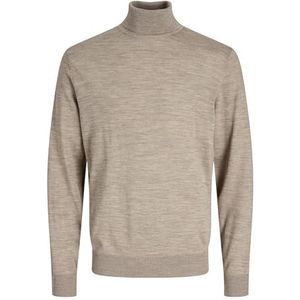 JACK & JONES Jprccmerino Knit Roll Neck Sn, grijsbeige, XXL