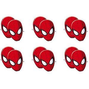 ALMACENESADAN 0555 Spiderman-maskers, 12 stuks, voor feestjes en verjaardagen