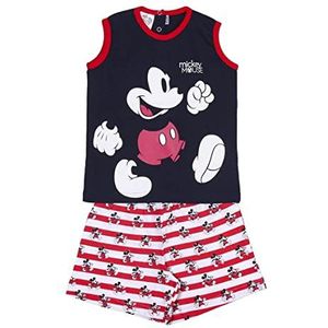 CERDÁ LIFE'S LITTLE MOMENTS Mickey Mouse pyjama voor jongens, katoen, 100% uit 2 delen (pyjamabroek + bovenstuk), officiële licentie van Disney, rood, normaal