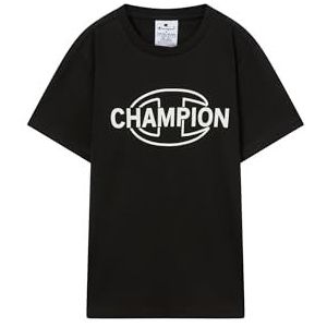Champion Legacy Boys, grafisch T-shirt met ronde hals, XL, zwart, Zwart, XL