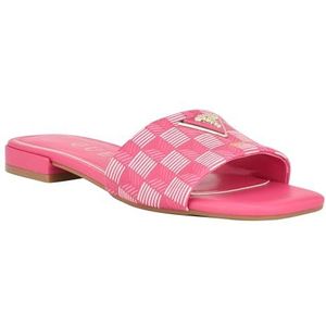 GUESS Dames getemde platte sandaal, 5 M US, Fuschia Roze 660, 37.5 EU
