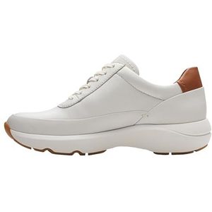 Clarks Dames Tivoli Zip Sneaker, Off White Lea, 4.5 UK, Gebroken witte Lea, 37.5 EU