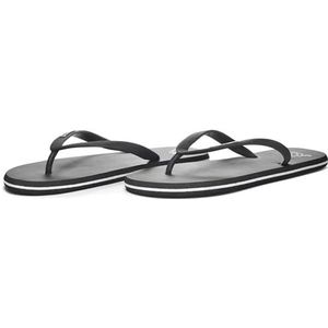 Kappa Heren teenslippers van rubber, zacht, comfortabel, licht, flexibel, Zwart Wit, 42 EU