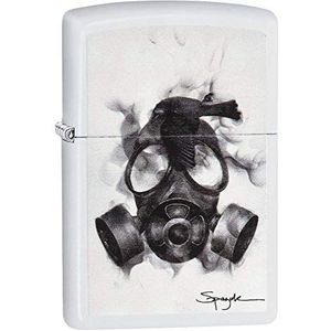Zippo Unisex Spazuk gasmasker volwassenen Regular Aansteker, mat wit, eenheidsmaat