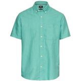 camel active - Korte Mouwen Overhemd - Groen - Katoen-Linnenmix