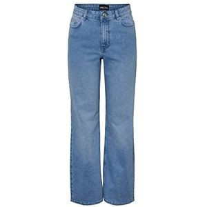 PIECES Pcpeggy Hw Wide Pant Lb Noos Bc jeansbroek voor dames, blauw (light blue denim), S