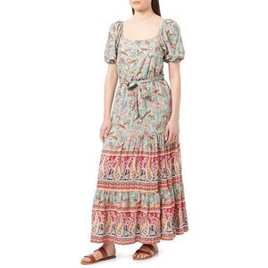EYOTA Midi-jurk voor dames, met paisley-print, lichtgroen, meerkleurig, S