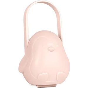 Miniland Hygiënische fopspeenhouder Pink Dolce, fopspeentas met flexibele handgreep om op te hangen aan kinderwagen, tas of kinderbed