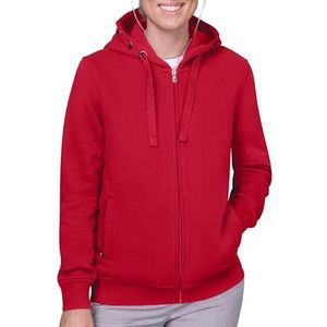 HRM Dames Premium Capuchonjack, rood, Maat S I Fair Trade Dames Jas met Capuchon, 320 g/m² I Gemaakt van 70% Katoen & 30% Gerecycled Polyester