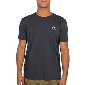 Alpha Industries Basic T T-Shirt met Kleine logo voor mannen Iron Grey