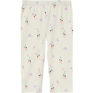 Legging - Verspielte Capri - Blauw - Jersey - Mid Rise Bund