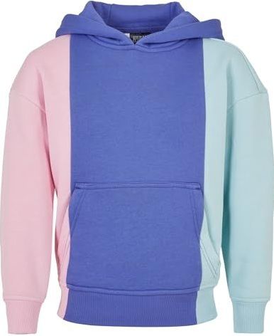 Urban Classics Kids Tripple Hoody voor meisjes, Girlypink/Purpleday/Oceanblue, 158/164 cm