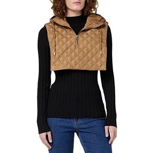 ONLY Dames ONLJENNI LIFEQUILT WINTERHOOD Collar Acc Pulunder, camel, één maat, camel, Eén maat