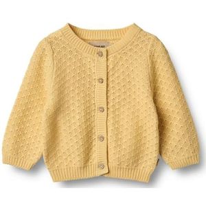 Wheat Gebreid meisjesjack Magnella GOTS-gecertificeerd, 9425 Gouden Geel, 92
