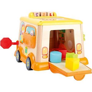 Small foot - Vormenstoof Schoolbus - dieren - Houten speelgoed vanaf 1 jaar