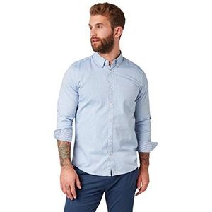 TOM TAILOR Mannen Slim fit overhemd van katoen 1008320, 15837 - Light Blue Oxford, 3XL