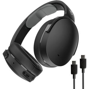 Skullcandy Hesh ANC Draadloze over-ear koptelefoon met ruisonderdrukking, een accuduur van 22 uur, microfoon, ondersteuning voor iPhone/Android- en Bluetooth-apparaten – Zwart