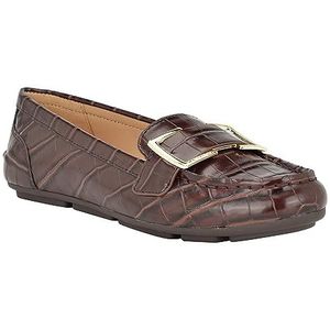 Calvin Klein Women's Lydia2 Loafer, Brown Croco 204, 5