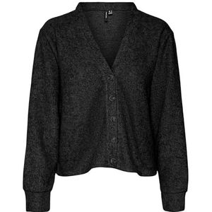VERO MODA VMBLIS LS Cardigan JRS Boo, zwart/detail: melange, XS