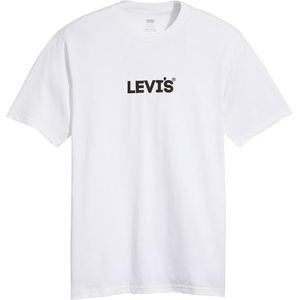 Levi's Ss Relaxed Fit Tee T-Shirt heren, Small Headline Logo Wit, S