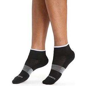 Icebreaker Merino Micro Multisport Light Cushion mini-sokken voor dames en heren, zwart/sneeuw/metro heather, klein