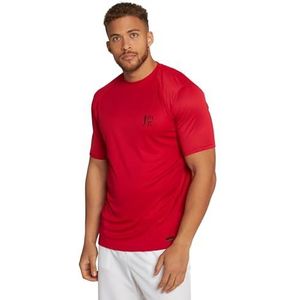 JP 1880, Jay-PI Functioneel shirt voor heren, grote maten, tennis, halve mouwen, ademend, Quickdry, rood, XL