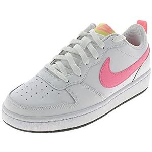 NIKE Court Borough Low 2 (Gs) jongens Sneaker, Wit/Roze, 36.5 EU