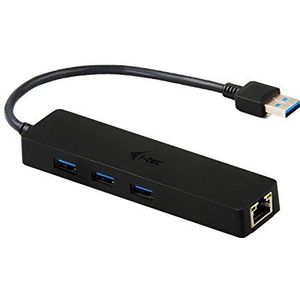 i-tec USB 3.0 Slink 3-Port HUB met Gigabit Ethernet Adapter RJ-45 10/100/1000 Mbps voor Windows MacOS Linux Android