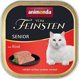 Animonda Van De Fijnste Senior, Nat Voer Voor Oudere Katten Vanaf 7 Jaar, Met Rund, 32 X 100 G