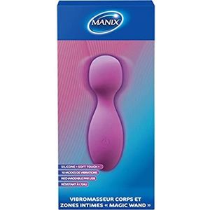 Manix Magic Wand: Vibrator voor Vrouwelijk Plezier / 10 Trillingsmodi/Waterbestendig en Oplaadbaar door USB