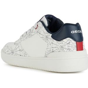 Geox J WASHIBA Boy C Sneakers, wit/marineblauw, 33 EU, Wit Navy, 33 EU