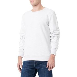 yuka Heren sweatshirt van biologisch katoen 36623372-YU01, wolwit melange, M, wolwit, gemêleerd, M