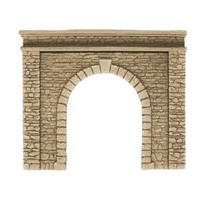NOCH® Tunnel-portaal, realistisch modelbouwportaal, 1-sporig 15 x 12,5 cm voor spoor H0 met structuurhardschuim