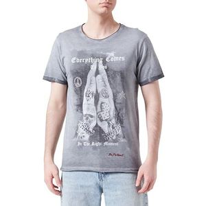 KEYLARGO Heren T-shirts MT Game Rhapsody Round, Zilver (1107), M