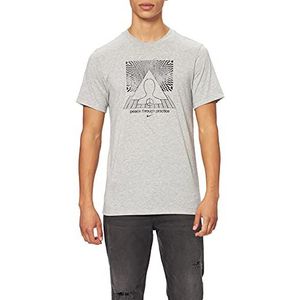Nike Heren M Nk Df Tee Db Yoga T-shirt, donkergrijs (dark grey heather), L