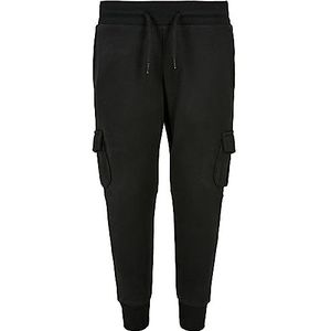 Urban Classics Boy's Boys Fitted Cargo Sweatpants Trainingsbroek, zwart, 110 cm