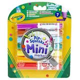 Crayola, 8337, 7 Pip Squaks Mini Markers, Crayola - 7 Mini Afwasbare Viltstiften - Pocketformaat - Heldere kleuren