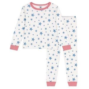 Petit Bateau Jongens A0CUH slaaprompler, wit/blauw, 2 jaar, wit/blauw, 2 Jaar