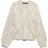 Vero Moda - Vmzenia Ls O-Neck Stitch - Trui - Berk - Normale Pasvorm - Lange Mouwen