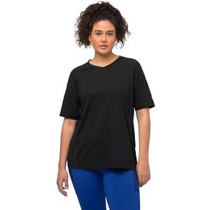 Ulla Popken Dames T-shirts, zwart, 62-64