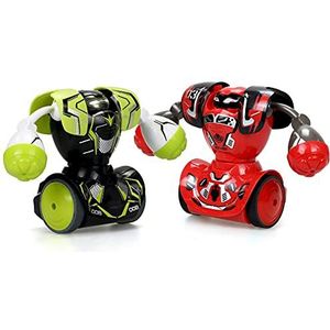 SilverLit Robo Kombat Twin Pack | Set van twee vechtrobots | Verlichting en ponsen geluidseffecten | Afstandsbediening Toy - Ultieme vechtrobots voor jongens en meisjes vanaf 5 jaar (Eco Packaging)