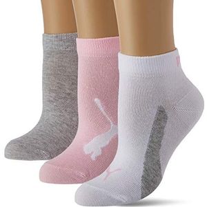 PUMA Bwt Quarter sokken voor kinderen, uniseks, verpakking van 3 stuks, roze/grijs, 30
