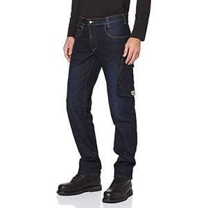 BP 1990-038-01 Worker Jeans - Slank silhouet - Ergonomische snit - Stretch stof - 78% katoen, 22% elastomultiester - slanke pasvorm - Maat: 33/32 - Kleur: donkerblauw gewassen